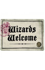 Zidna dekoracija - HP, Wizards Welcome, metal