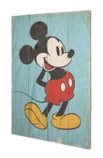 Slika - Mickey Mouse, Retro Small Wood