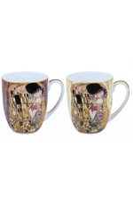 Šolje - set 2, Klimt, The Kiss cream and black, 450 ml